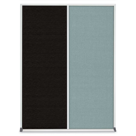 United Visual Products Double Door Radius Corkboard, 48"X36", B UV8003-BRONZE-KEYLIME